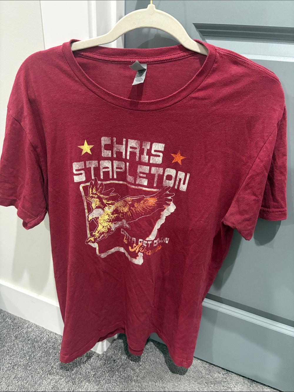 Next Level Apparel Red Chris Stapleton Graphic Tee